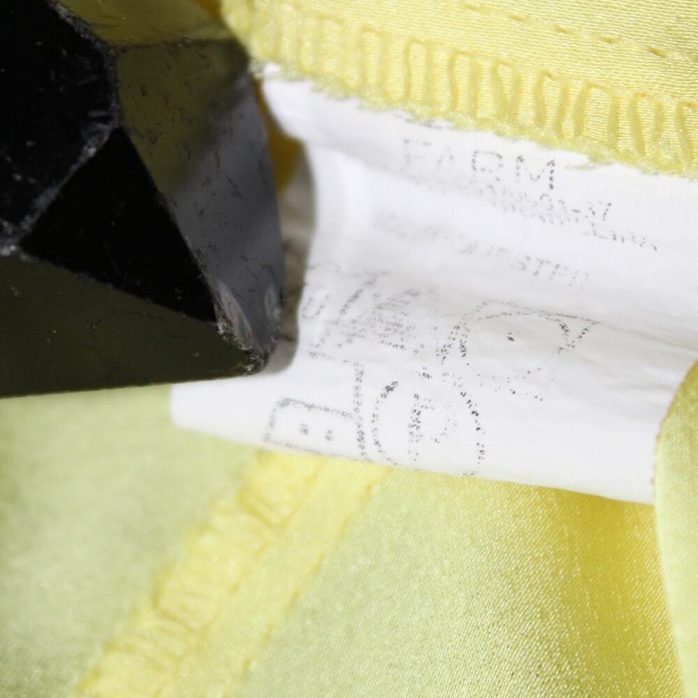 Farm Rio racerback slip dress lace trim yellow lightweight mini Small tropical - Picture 7 of 7